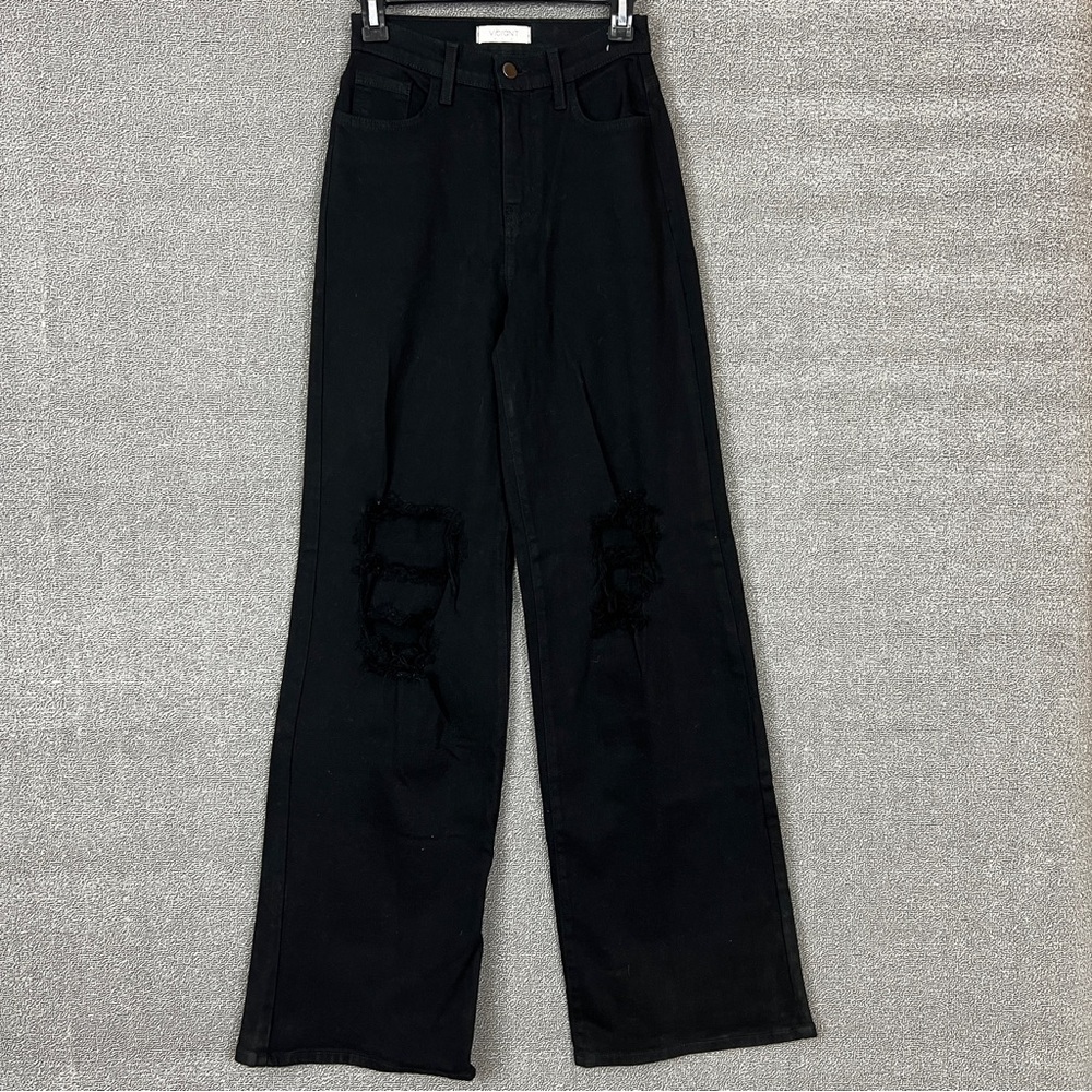 Vibrant MIU women’s  black distressed jeans size 1 NWT
